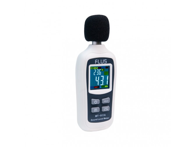 Шумомір з термометром Flus MT-911A (dBA, 35...135 дБ, ±2 дБ, 32...8000 Гц)