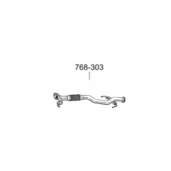 Труба Хюндай Гетс (Hyundai Getz) 1.3i 12V,02-06 (768-303) Bosal 10.62 алюминизированная