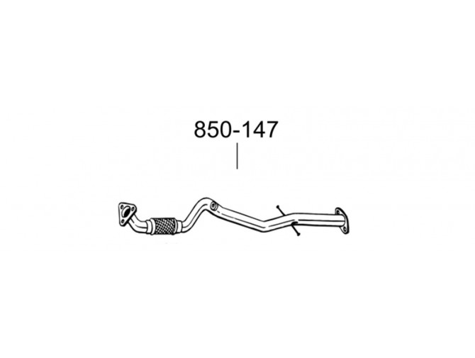 Труба Опель Інсігніа (Opel Insignia) 08- (850-147) Bosal 17.354 алюмінізованна