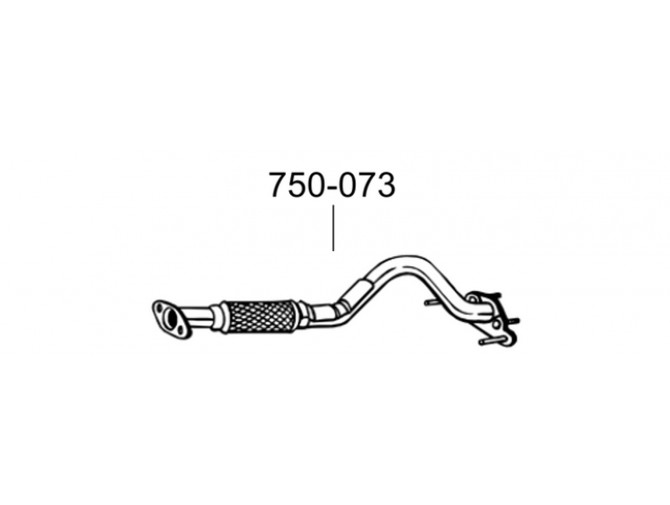 Труба приймальна Хюндай Гетз (Hyundai Getz) 02-09 (750-073) Bosal 10.67