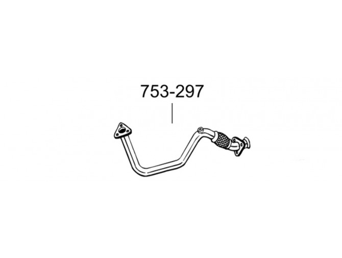 Труба Фольксваген Венто (Volkswagen Vento) 95-98 (753-297) Bosal