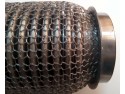Гофра глушителя 55x120 3-х слойная усиленная Interlock кольчуга (короткий фланец / нерж.сталь) Walline