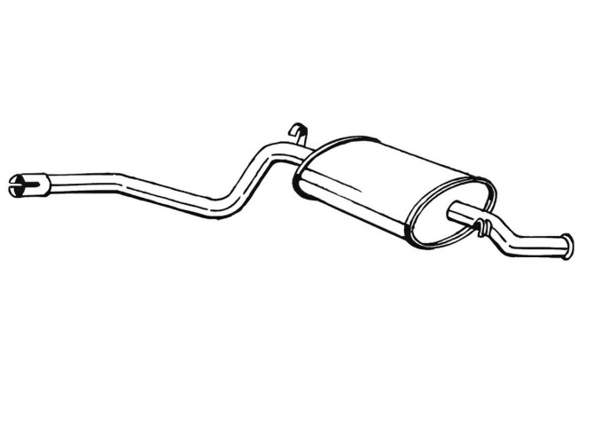Глушник задній Фіат Чинквеченто (Fiat Cinquecento) 700/900 92-98 (280-327) Bosal 07.06