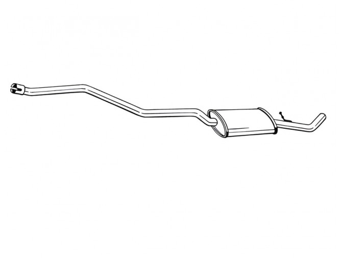 Глушник передній БМВ 120 (BMW 120) 04-07 (290-001) Bosal алмінізований