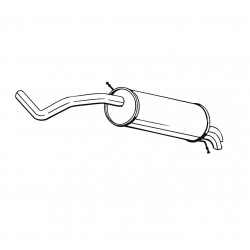 Глушитель Шкода Фабиа (Skoda Fabia) 00- (278-107) Bosal