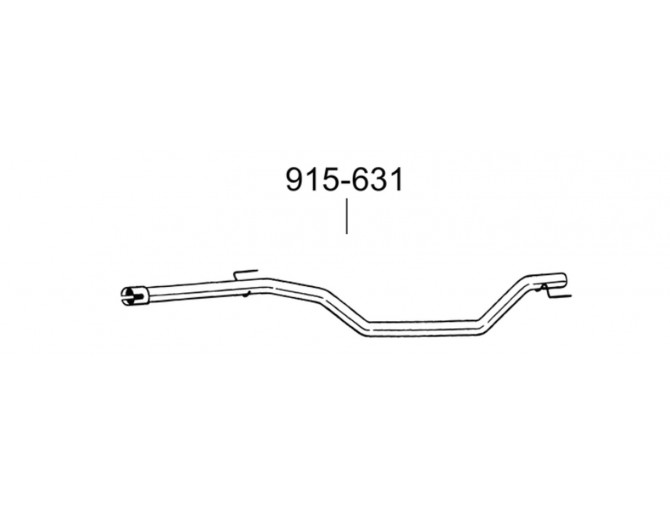 Труба Опель Вектра С (Opel Vectra C) 04- (915-631) Bosal