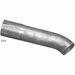 Кінцева труба глушника ДАФ 2100/83 (DAF 2100/83) (61.03) Polmostrow алюмінізована