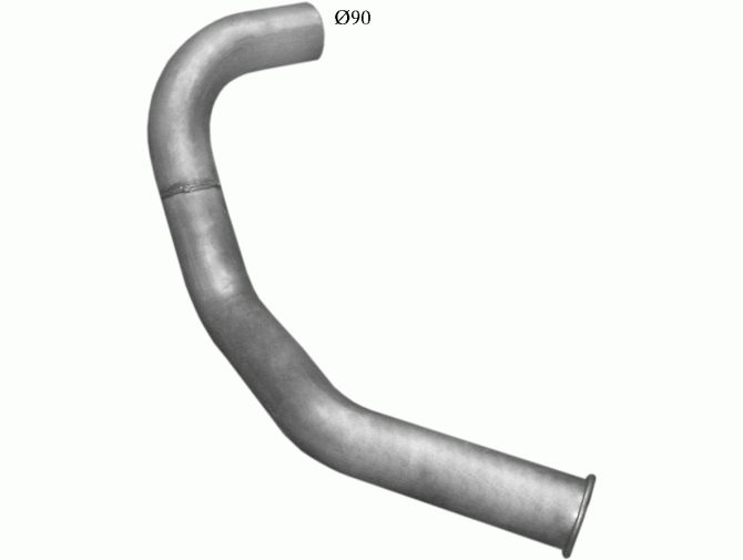 Труба вихлопна Мерседес 1417 1420 (Mercedes 1417 1420) din 52651 (69.24) Polmostrow