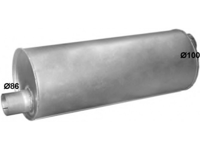 Глушник Мерседес СК (Mercedes Sk) 17-35 ton (69.78) Polmostrow алюмінізований