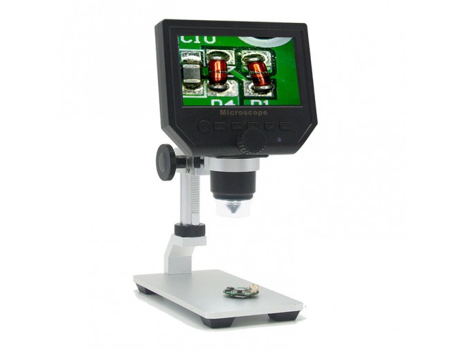 Цифровий мікроскоп з екраном на штативі (1-600X, 4.3 дюйми, 3.6MP) WALCOM G600