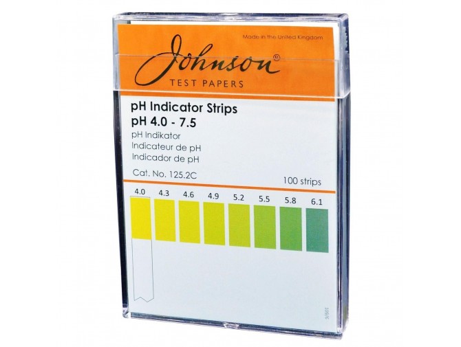 Індикаторні смужки на pH 4.0–7.5 JTP pH Indicator Strips (125.2 C, 100 шт.)