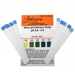 Індикаторні смужки на pH вина 2.8–4.4 JTP Wine pH Indicator Strips