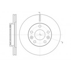 Тормозной диск передний Duster/Kaptur/Megane/Terrano (14-21) D6147810 WOKING