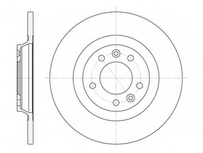 Тормозной диск (задний) CITROEN C5/PEUGEOT 407/508/607/RCZ 1.6-3.0 04- WOKING D669000