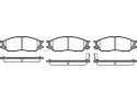 Тормозные колодки дисковые Nissan Almera Classic (P10233.02) Woking