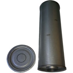 Резонатор універсальний круглий D.324/60 (Довжина 400мм, діаметр корпусу 130мм, діаметр входу 60мм)
