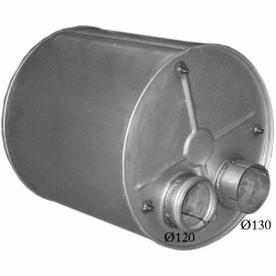 Глушитель DAF XF95, СF75, CF85 96- (61.17) Polmostrow алюминизированный