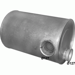 Глушитель VOLVO FH12 din 80401 (Розміри 445mm ;L=675mm) (75.11) Polmostrow алюминизированный